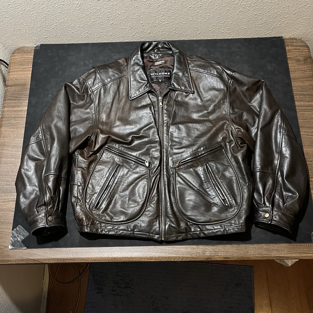 Wilsons leather jacket Motorcycle biker Perfecto D-Pocket 1950s Cafe Racer